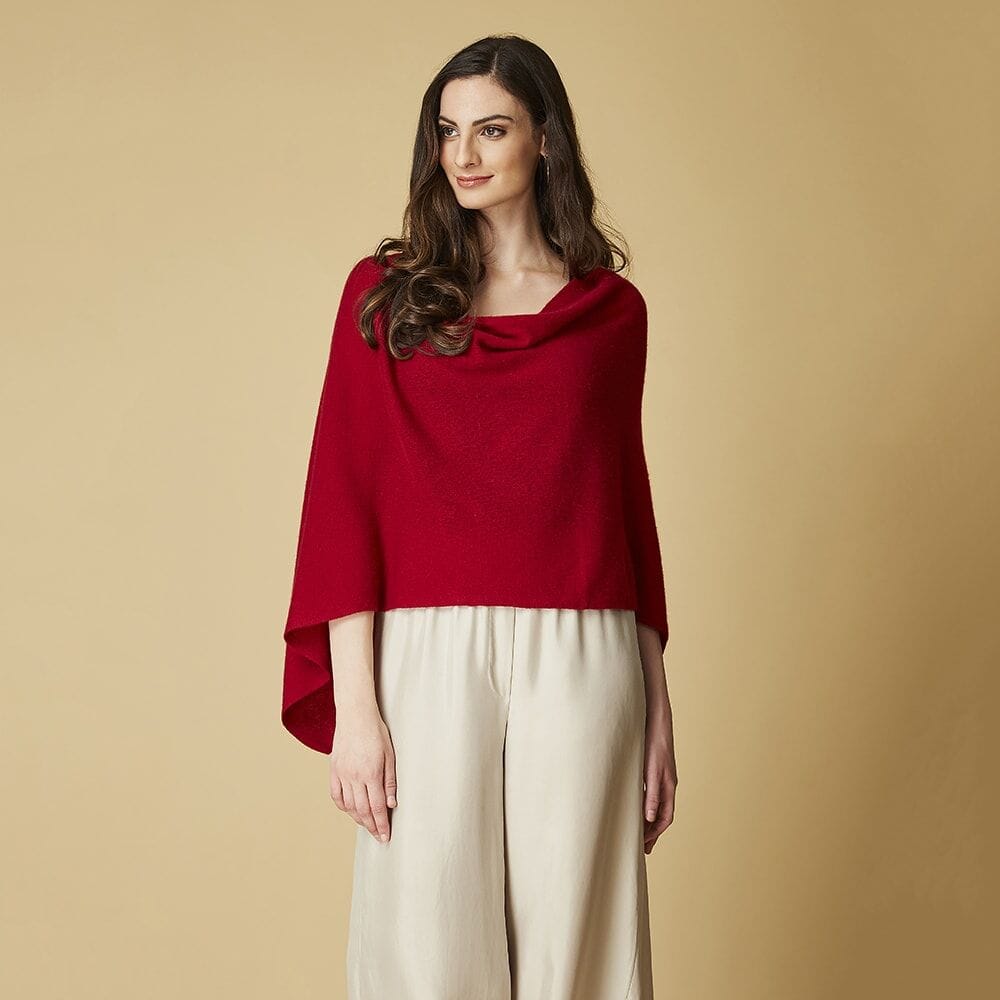 everyday cashmere lookbook photography red shawl