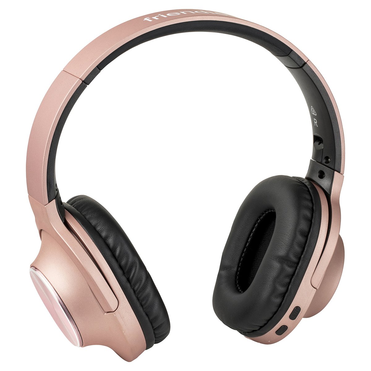 Friendie audio product photography pink headphones;