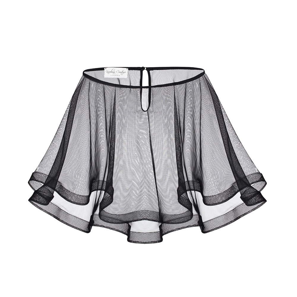 Karolina Couture Ghost Mannequin sheer mini skirt lingerie